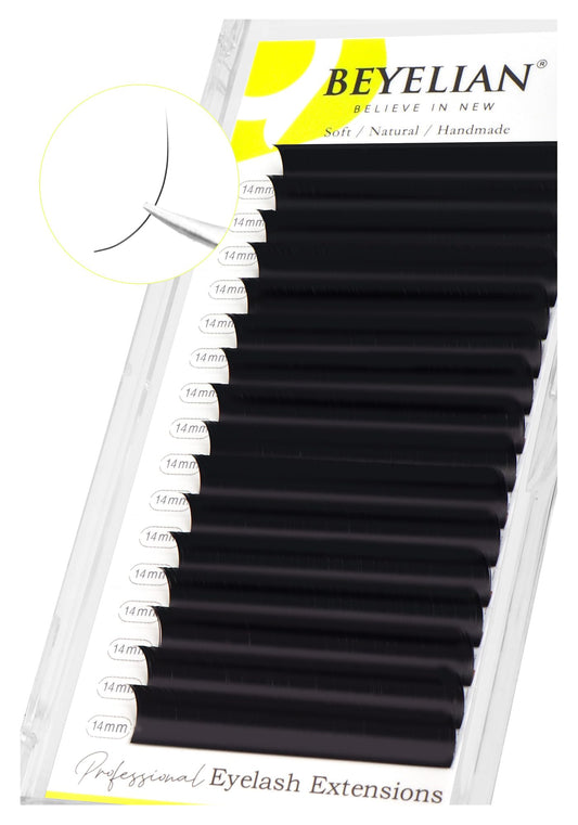BEYELIAN eyelash extensions with natural matte-black finish for everyday elegance.