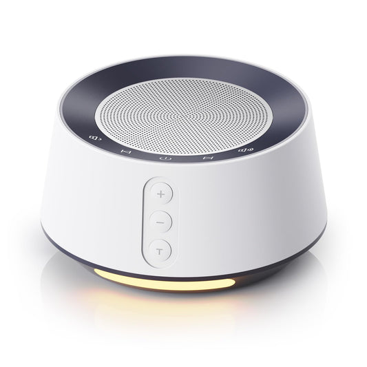 BGOVERSS White Noise Sound Machine front view for compact sleep setup