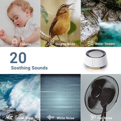 BGOVERSS White Noise Machine night-light colors create soothing bedtime ambiance