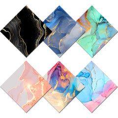 BHAHB marble-pattern microfiber cleaning cloths for glasses - flat lay