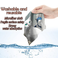 BHAHB 6.3 x 6.3 inch microfiber cleaning cloth close-up