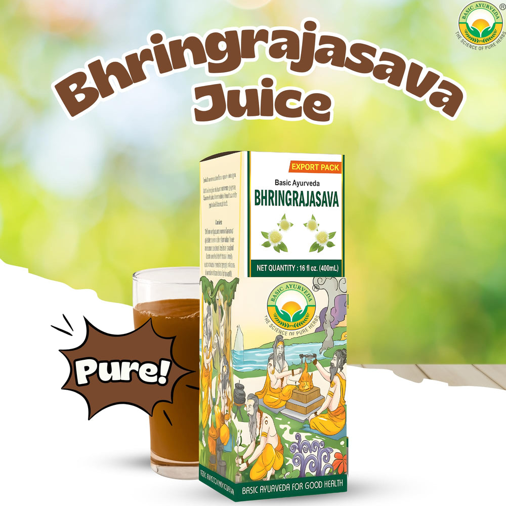 Collection of herbs used in Bhringrajasava