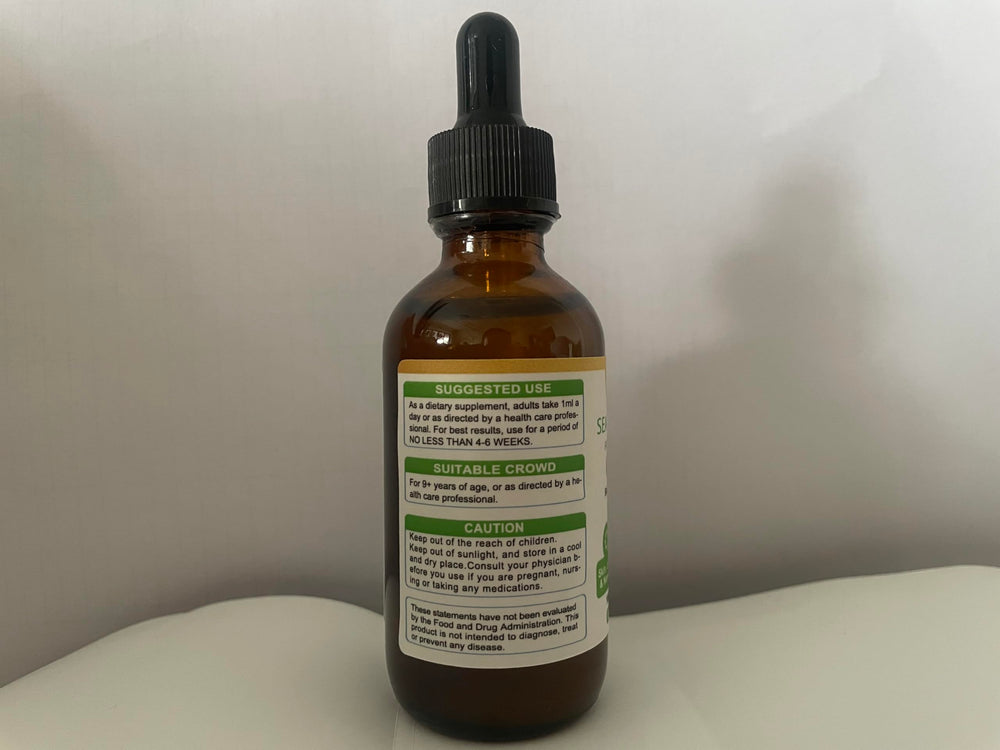 Nutrition facts panel for Biduka Sea Moss Drops
