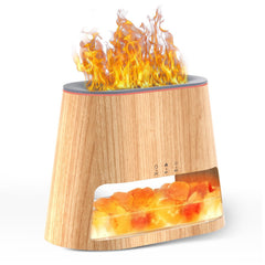 Wood base Himalayan Salt Lamp Diffuser with 260ml tank