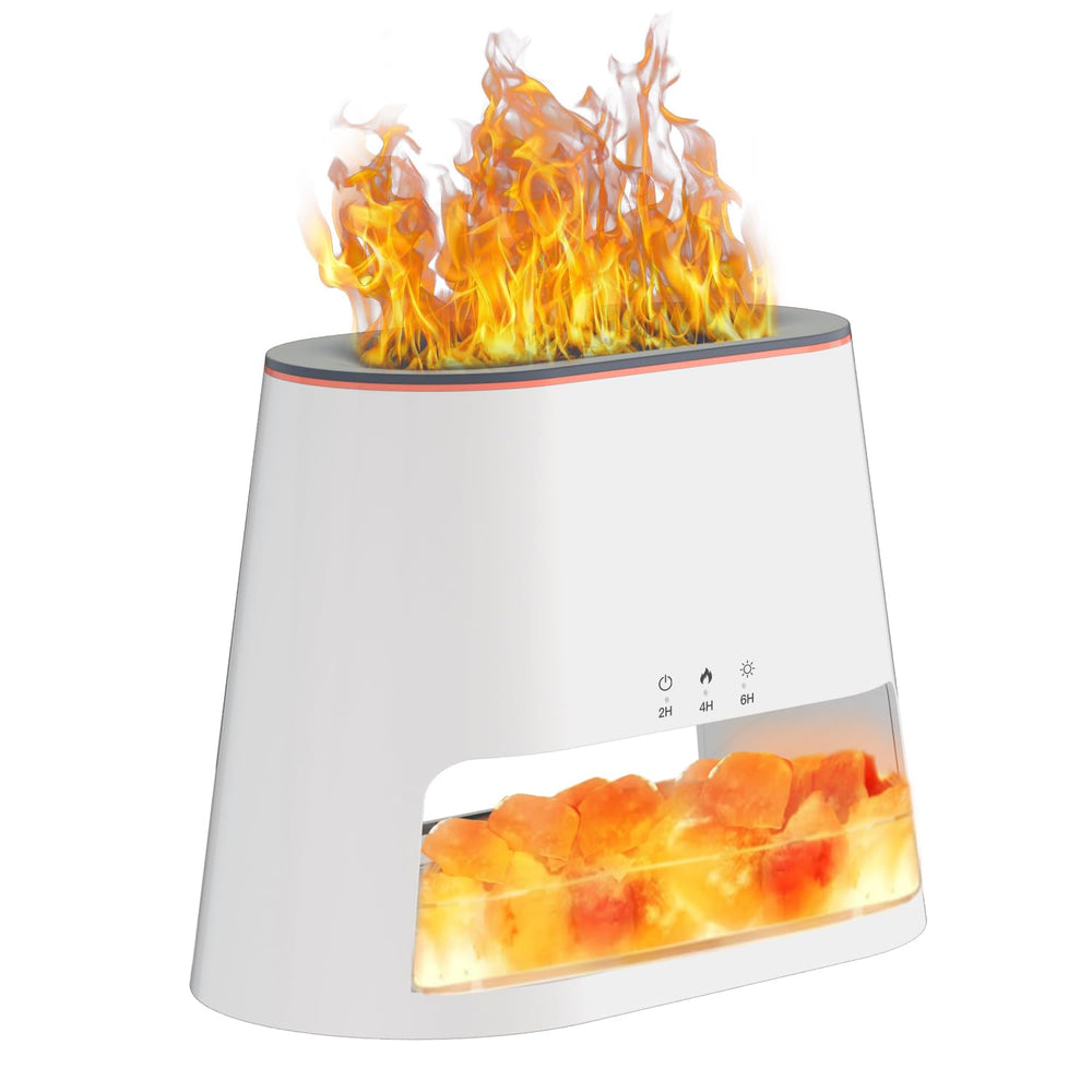 Himalayan Salt Lamp Diffuser with remote and 8-color mood lighting
