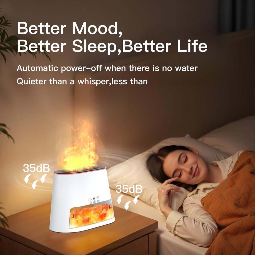 2-in-1 diffuser and salt lamp in spa setting