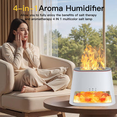 Bedroom scene featuring Himalayan Salt Lamp Diffuser