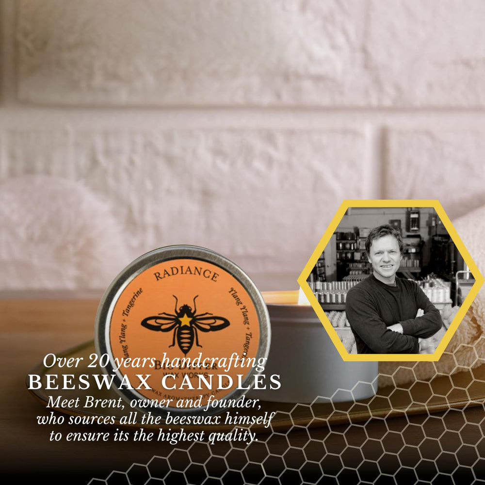 Big Dipper Wax Works Tangerine Ylang Ylang oils scent creates mood-boosting atmosphere