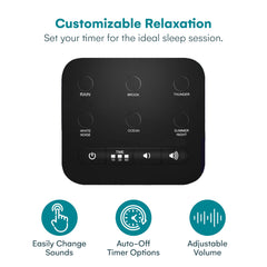 Big Red Rooster auto-off timer for customizable sleep sessions.