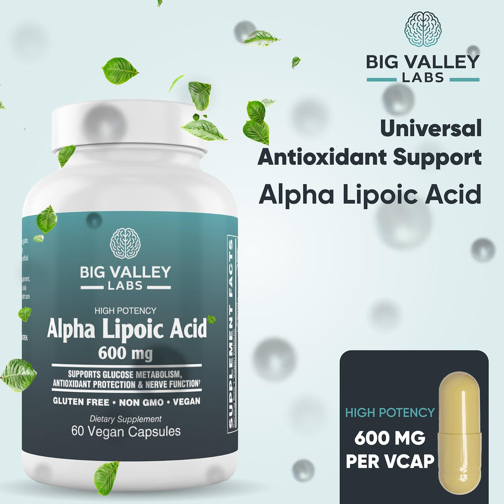 60 vegan capsules of Alpha-Lipoic Acid 600 mg