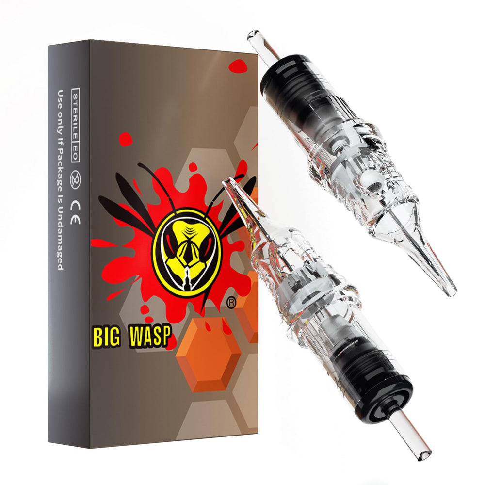 BIGWASP Classic 1009RL packaging shows sterile single-use needles for safe tattooing.