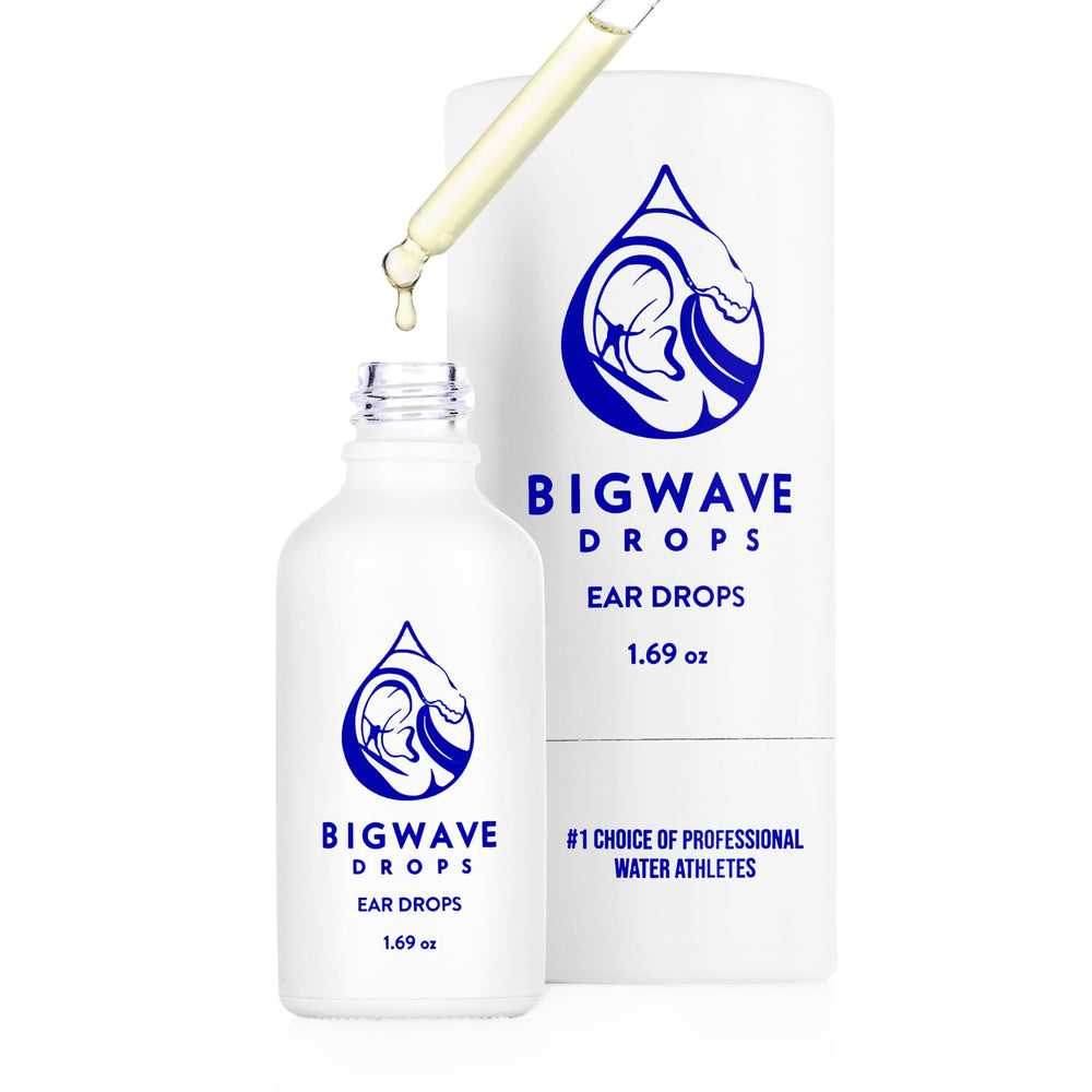 BigWave Drops ear drops bottle closeup highlights fast-acting formula for ear comfort