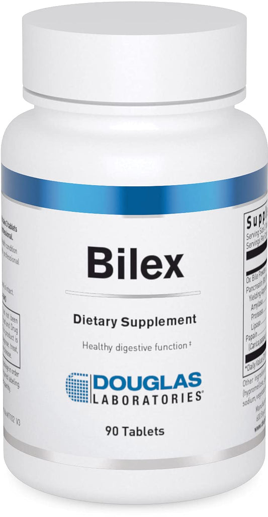 Bilex digestive enzyme bottle label