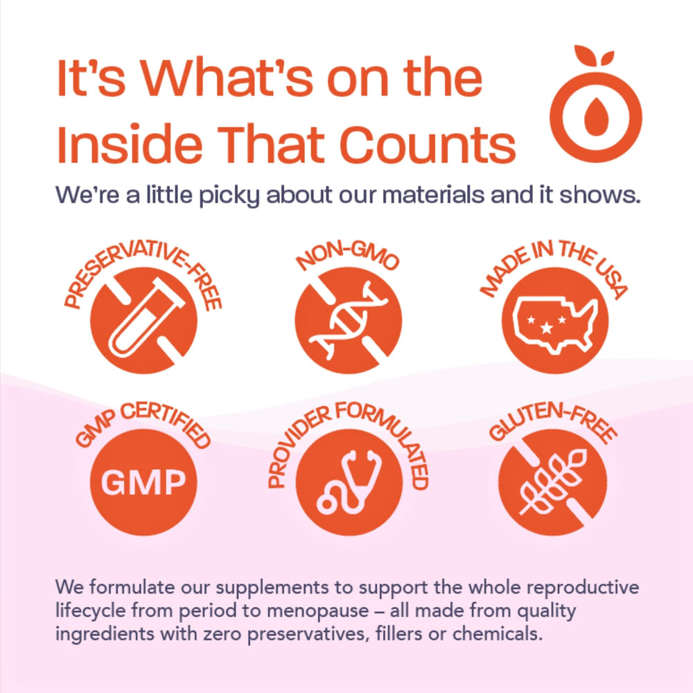 All-in-one fertility care supplements arranged