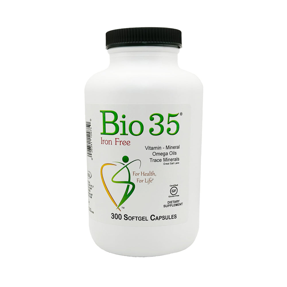 Bio-35 300ct Iron Gluten & Soy-Free bottle front view