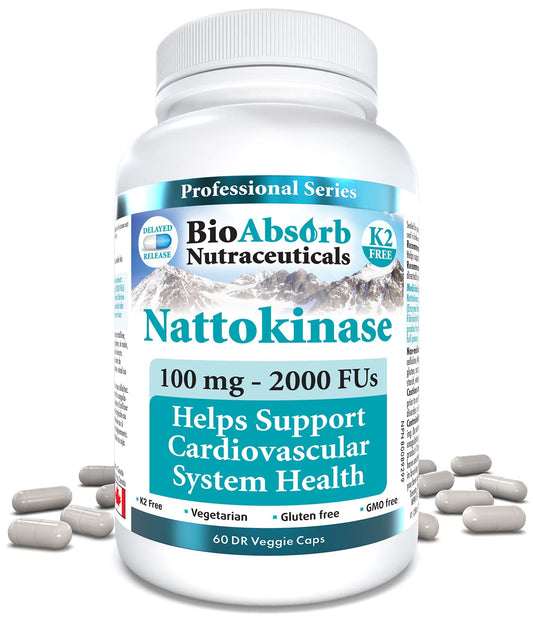 Bio Absorb Nattokinase bottle and label