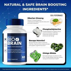 Bio Brain Capsules bottle with label information