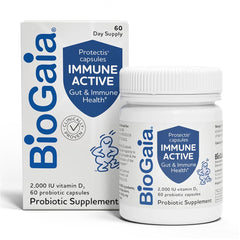 BioGaia Immune Active probiotic + vitamin D bottle