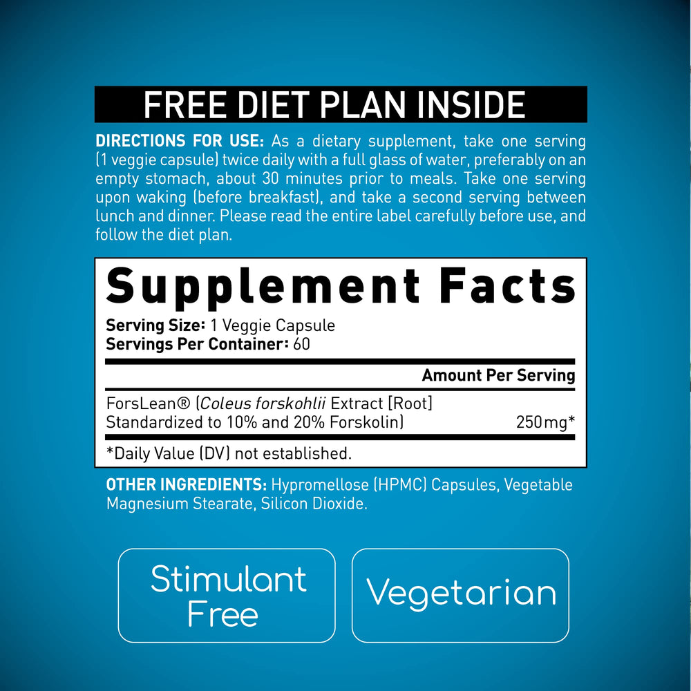 Front view of BioGenetic Forskolin Lean & Tone bottle