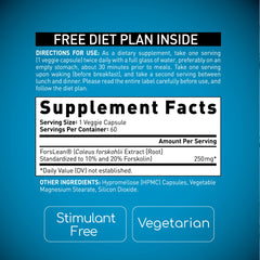 Front view of BioGenetic Forskolin Lean & Tone bottle