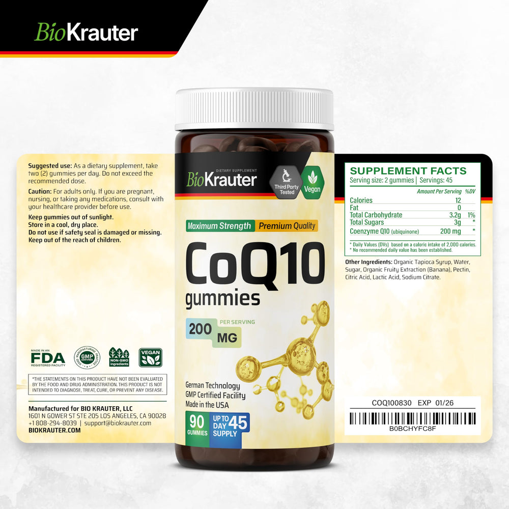 German technology used in BIO KRAUTER CoQ10 Gummies