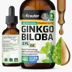 BIO KRAUTER Ginkgo Biloba Extract bottle with dropper