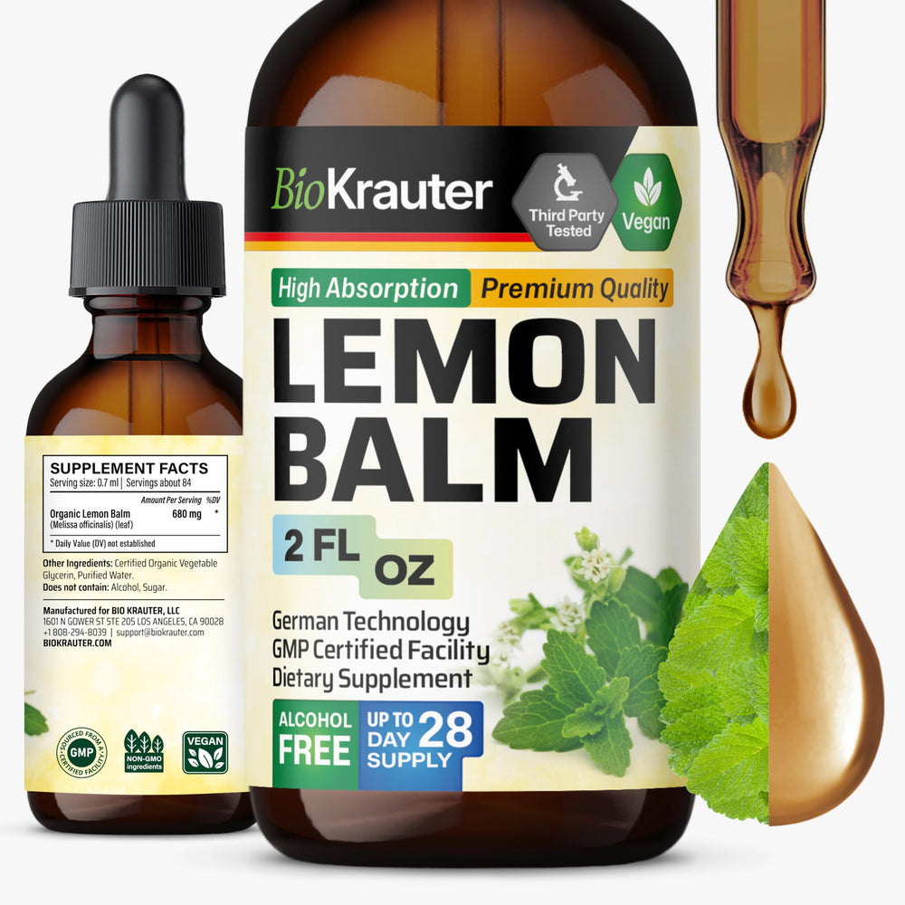BIO KRAUTER Lemon Balm Tincture bottle 680 mg, 2 oz