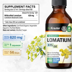 Product label highlighting German technology and natural ingredients.