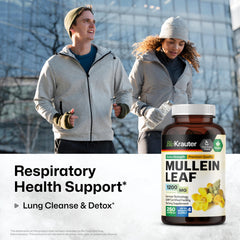 Vegan mullein capsules made with vegetable cellulose
