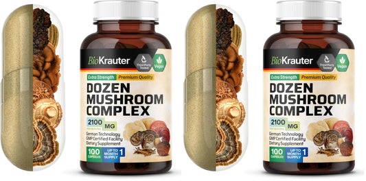 BIO KRAUTER Mushroom Complex bottle label visible