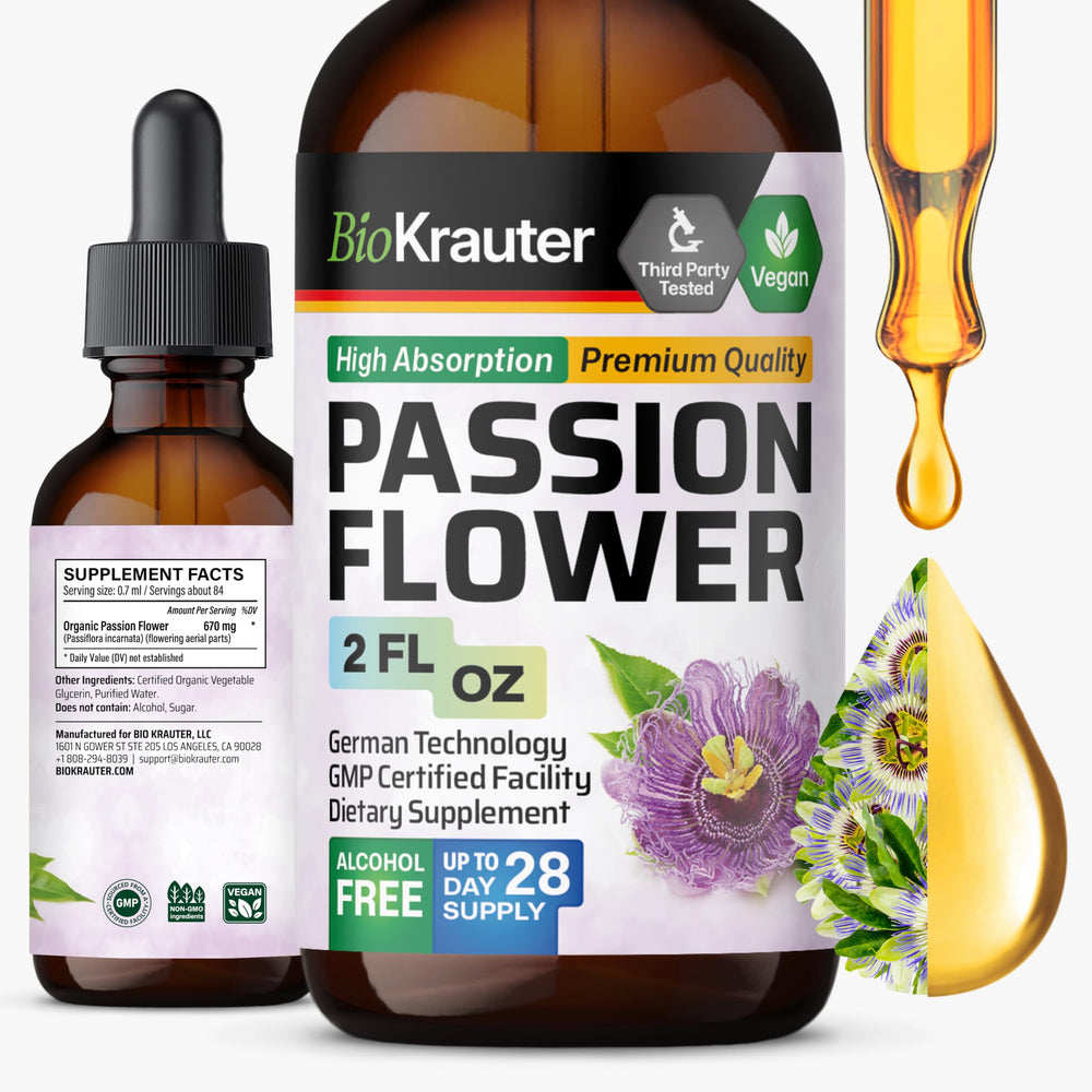 BIO KRAUTER Passionflower Tincture bottle front view
