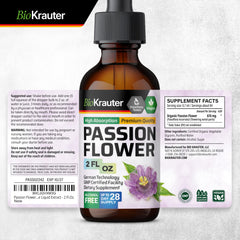2 Fl. Oz BIO KRAUTER Passionflower Tincture bottle