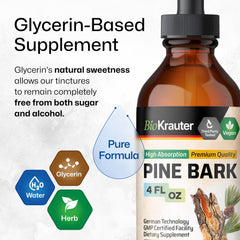 No bitter taste pine bark extract drops using glycerin