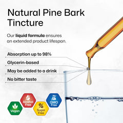 Vegan friendly pine bark extract label