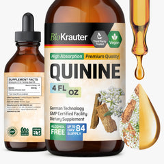 BIO KRAUTER Quinine tincture bottle with 4 oz label
