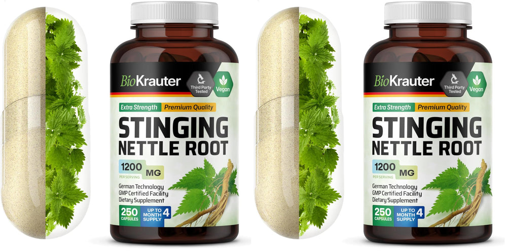 BIO KRAUTER Stinging Nettle Capsules bottle on white background