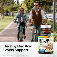 Back view of BIO KRAUTER Uric Acid Support Capsules label