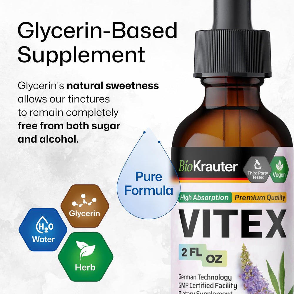 Wellness-focused woman with Vitex supplement
