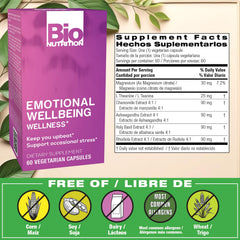 Front label of Bio Nutrition Emotional Wellbeing