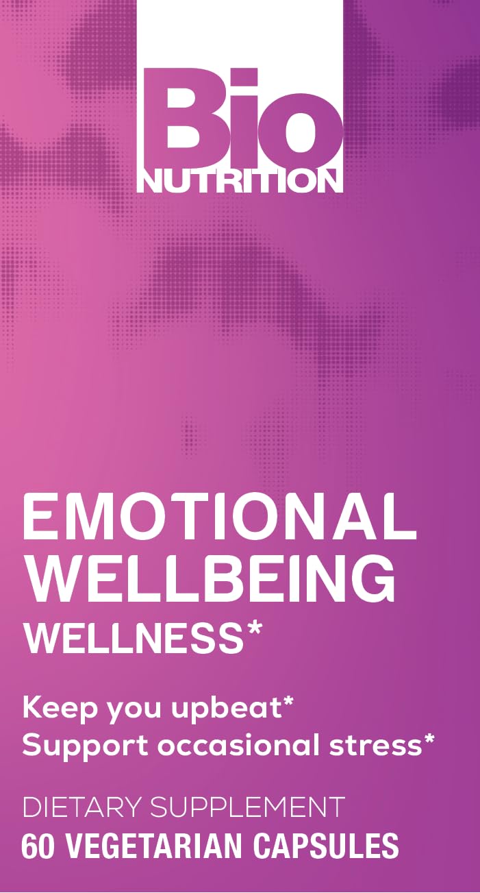 Lifestyle shot with Bio Nutrition Emotional Wellbeing on a desk