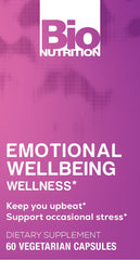 Lifestyle shot with Bio Nutrition Emotional Wellbeing on a desk