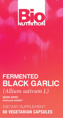 Label showing Bio Nutrition Fermented Black Garlic