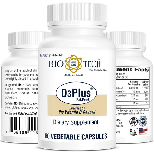 Bio-Tech Pharmacal D3 Plus bottle 60 count