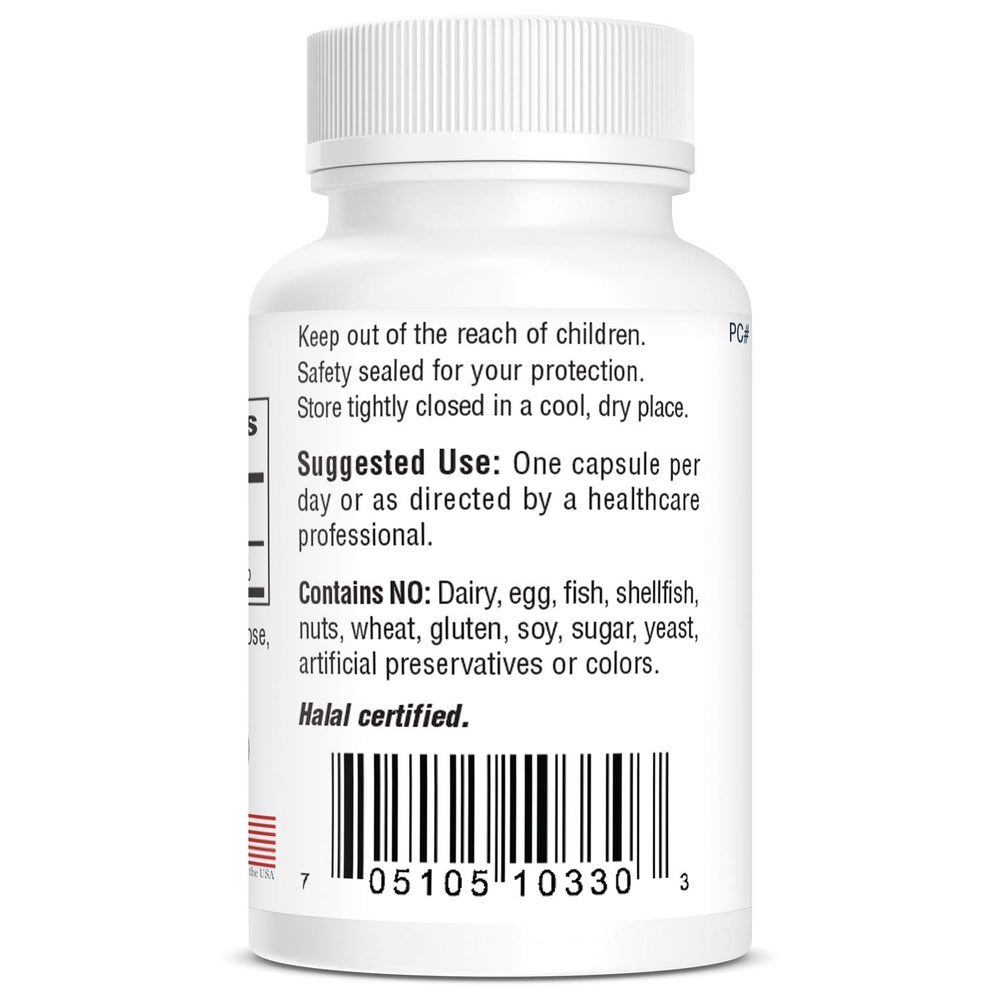 Close-up of folic acid capsules