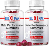 Product hero image displaying a 2-pack of Bio XL Max Gummies