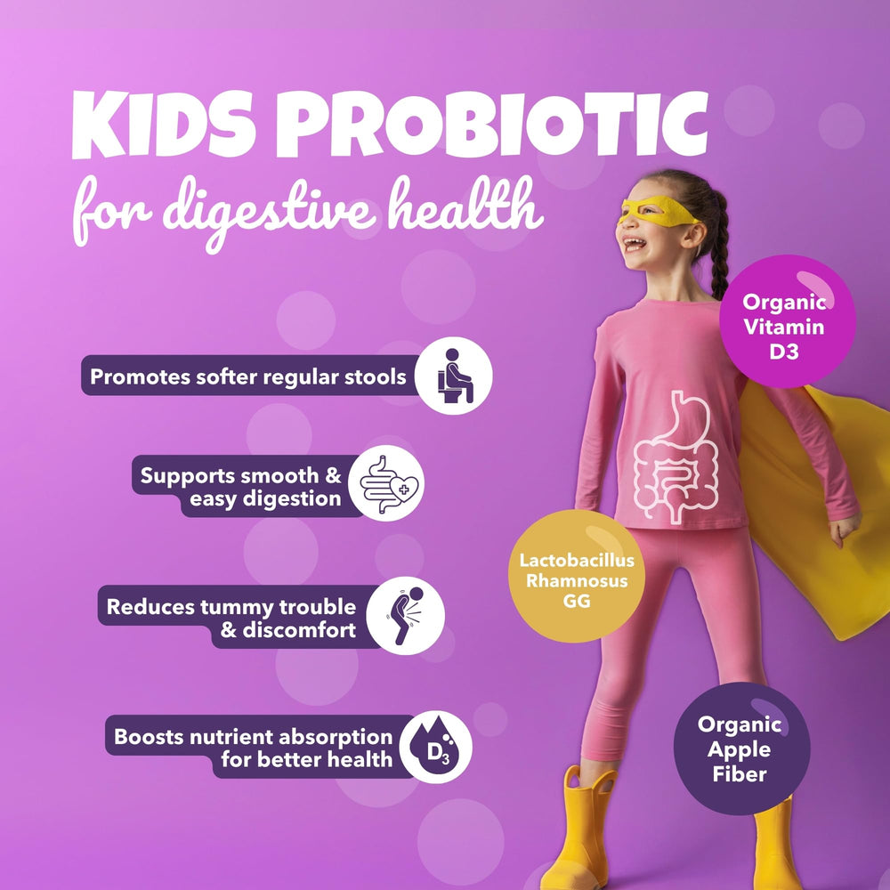 Assorted Bio360 Kids Probiotics berry chews on white background