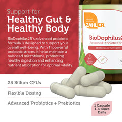Ingredients and probiotic strains for BioDophilus25