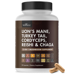 BioSchwartz 13-in-1 mushroom complex bottle