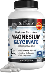 BioSchwartz Magnesium Glycinate 500mg Capsules 120 Mini Caps – front view