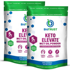 BioTrust Keto Elevate C8 MCT Oil Powder tub label